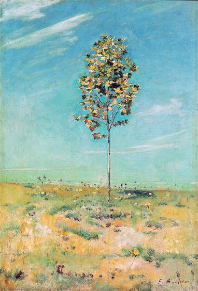 The Small Plantane by Ferdinand Hodler Realism Art dated 1890