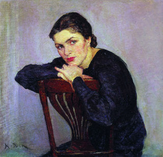 Women&#39;s Portrait by Konstantin Yuon Post-Impressionism Art