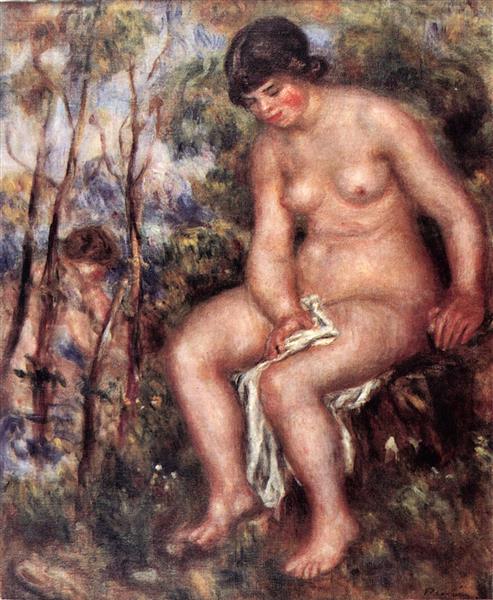 Bather by Pierre-Auguste Renoir Impressionism Art