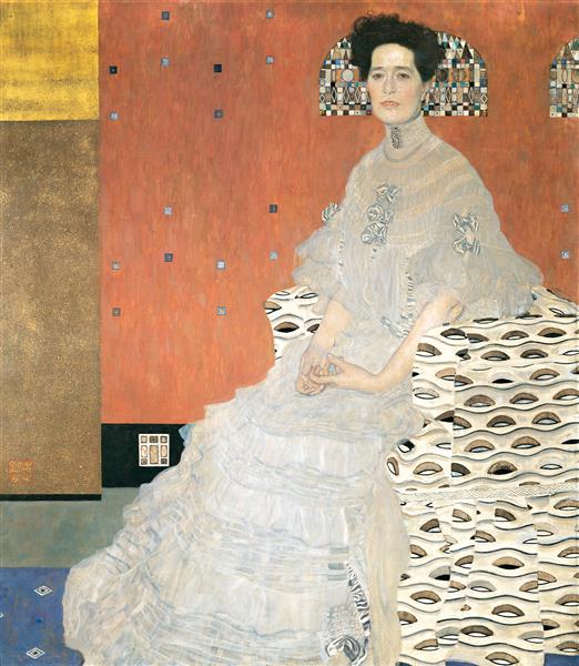 Portrait of Fritza Riedler by Gustav Klimt Art Nouveau (Modern) Art dated 1906