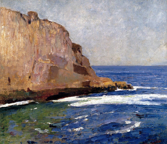 Bald Head Cliff, York, Maine by Emil Carlsen Impressionism Art dated 1915