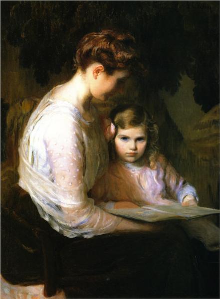 A Fairy Tale by Lilla Cabot Perry Impressionism Art dated 1912