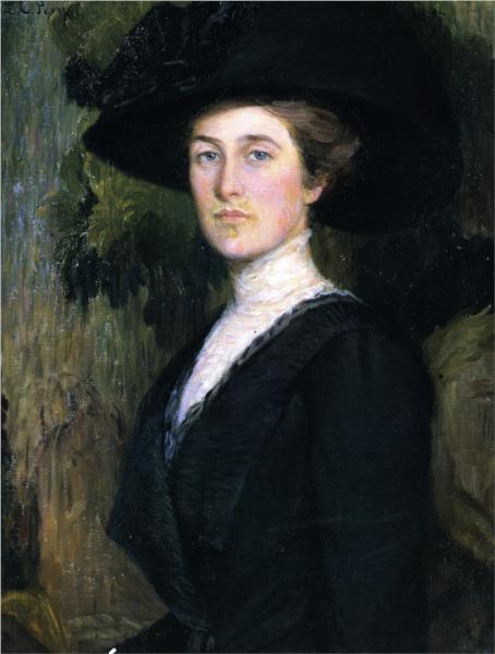 Mrs.Henry Lyman [Elizabeth Cabot Lyman] by Lilla Cabot Perry Impressionism Art dated 1910