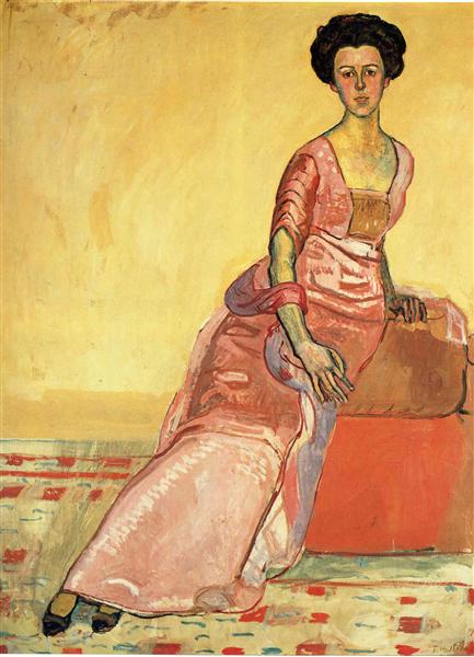 Portrait of Gertrud Muller by Ferdinand Hodler Art Nouveau (Modern) Art