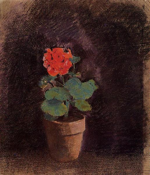 Geranium by Odilon Redon Realism Art