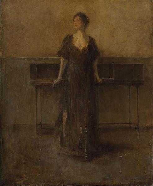 Reverie by Thomas Dewing Tonalism Art dated 1927