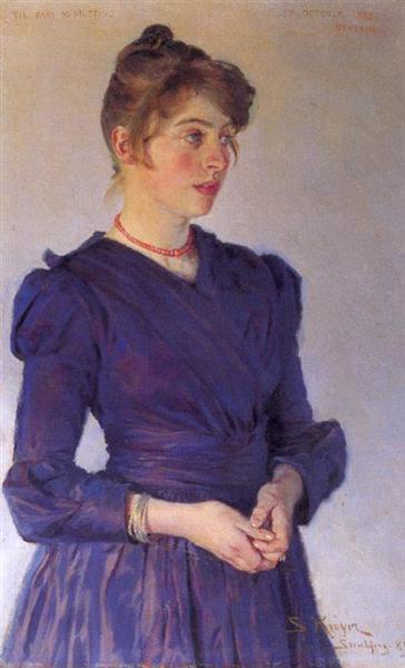 Marie Kroyer by Peder Severin Kroyer Realism Art dated 1889