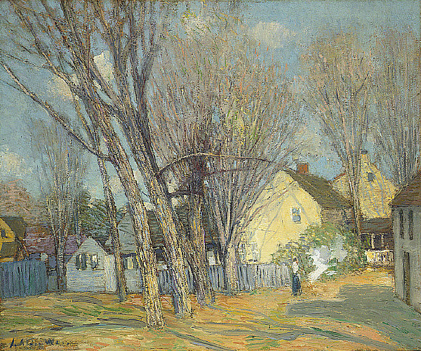 Windham Village by Julian Alden Weir Impressionism Art dated 1914