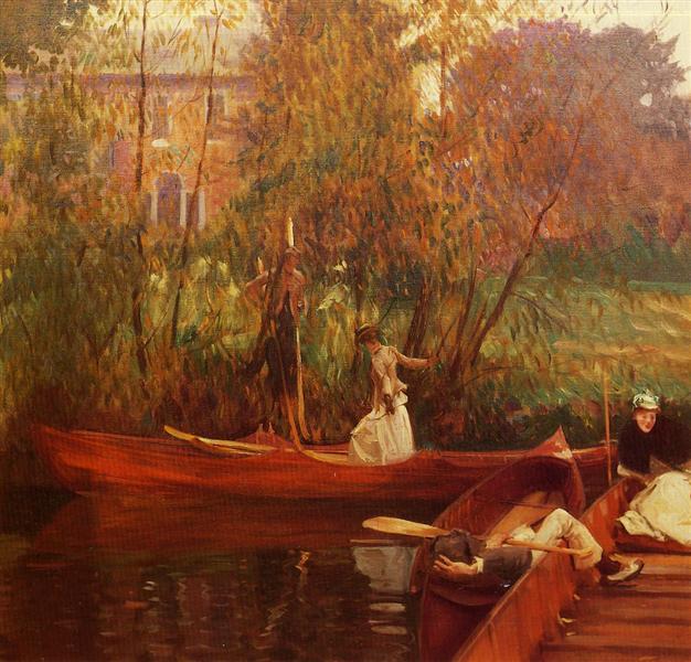 A boating party by John Singer Sargent Impressionism Art dated 1889