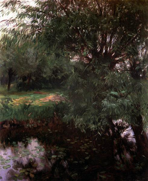 A Backwater at Wargrave by John Singer Sargent Realism Art dated 1887