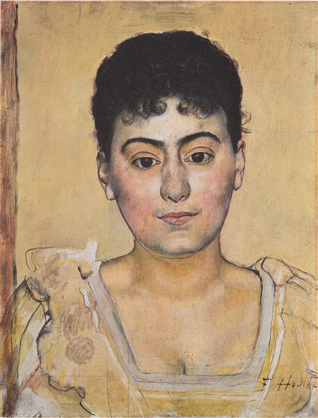 Portrait of Madame de R. by Ferdinand Hodler Art Nouveau (Modern) Art dated 1898