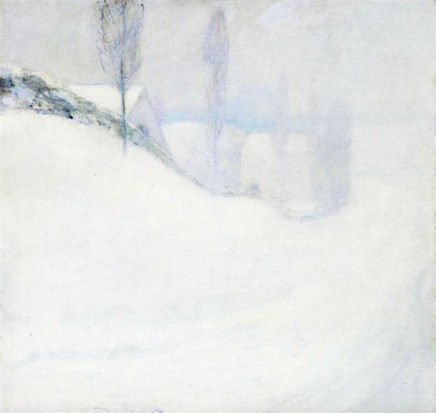 Round Hill Road by John Henry Twachtman Impressionism Art dated 1900