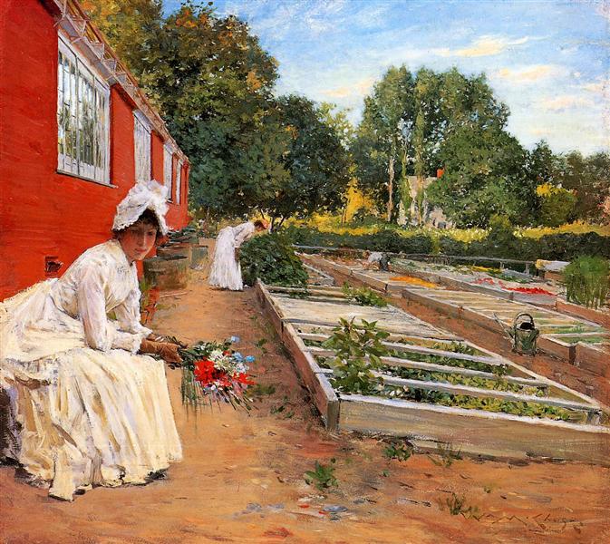 The Nursery by William Merritt Chase Impressionism Art dated 1890