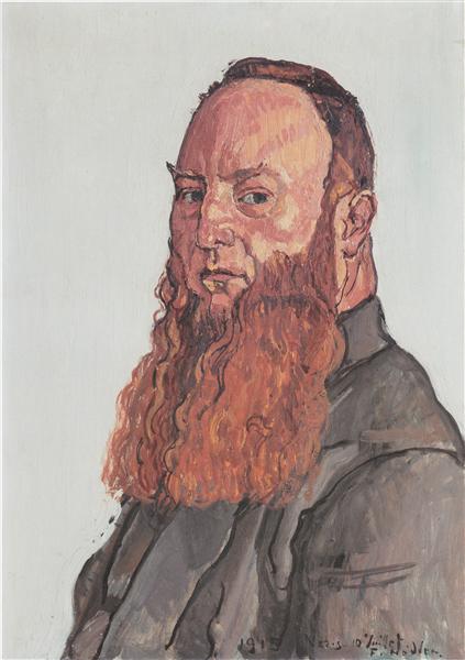 Portrait of James Vibert by Ferdinand Hodler Art Nouveau (Modern) Art dated 1915