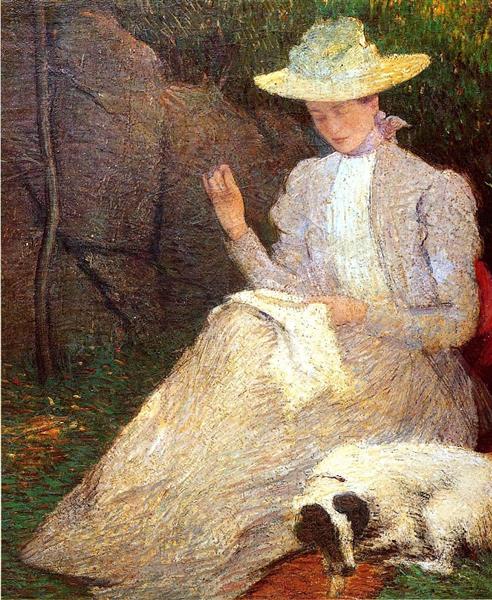 Summer by Julian Alden Weir Impressionism Art dated 1898