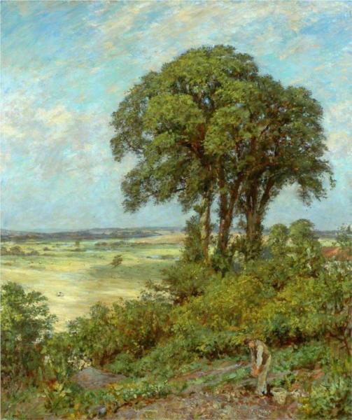 Landscape in Sussex by James Charles Impressionism Art