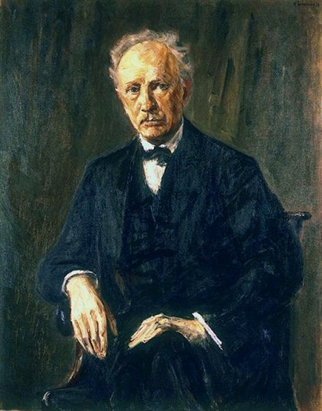 Portrait of Richard Strauss by Max Liebermann Impressionism Art dated 1918