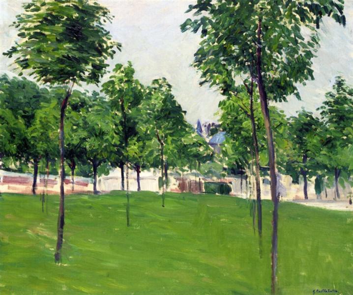 Promenade at Argenteuil by Gustave Caillebotte Impressionism Art dated 1883