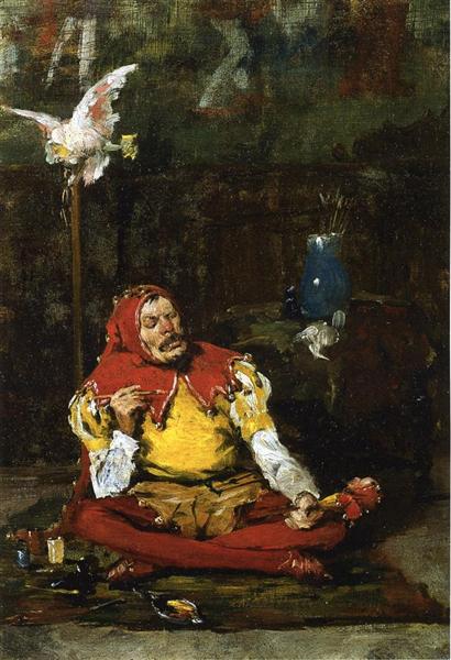 The King&#39;s Jester by William Merritt Chase Realism Art dated 1875