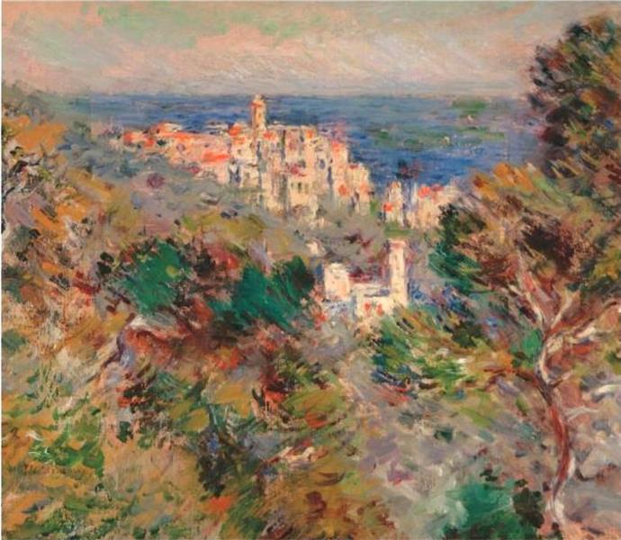 View of Bordighera by Theodore Robinson Impressionism Art dated 1891