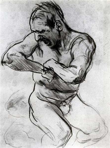 Man Screaming (also known as Study for Hell) by John Singer Sargent Realism Art dated 1895