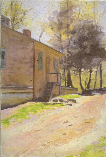 Pennsylvania Scene by Thomas Pollock Anshutz Impressionism Art dated 1893