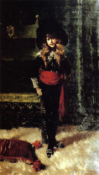 Elsie Leslie Lyde as Little Lord Fauntleroy by William Merritt Chase Impressionism Art dated 1889