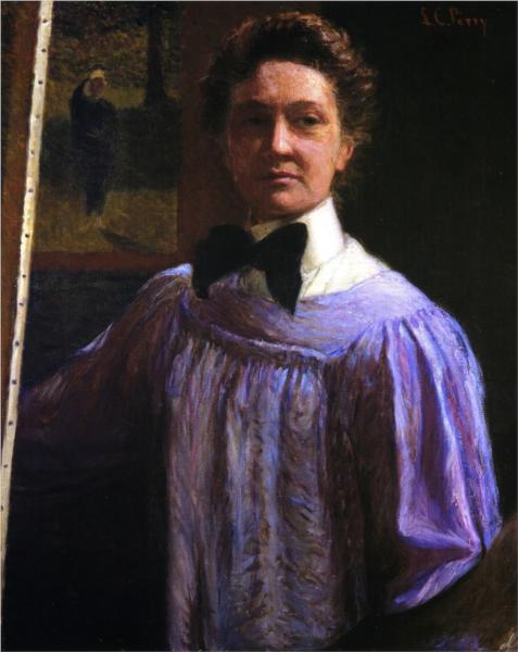 Self Portrait by Lilla Cabot Perry Impressionism Art dated 1898