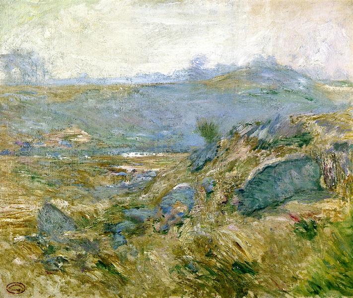 November Haze (aka Upland Pastures) by John Henry Twachtman Impressionism Art dated 1899