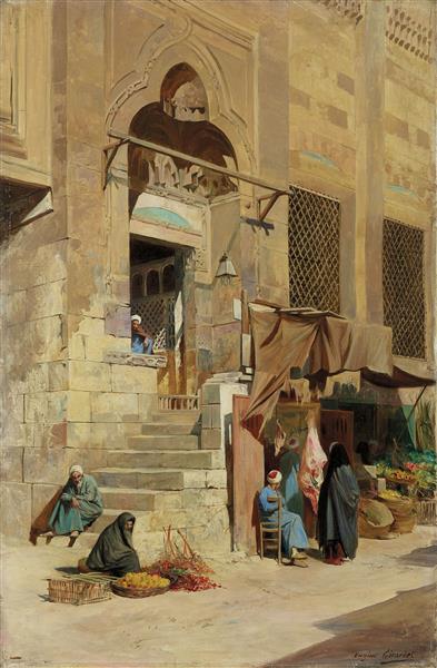 La Mosqu&#233;e D’el Azar Au Caire by Eug&#232;ne Girardet Orientalism Art