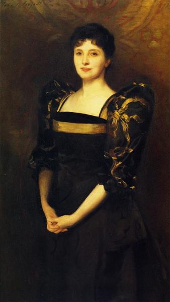 Mrs. George Lewis (Elizabeth Eberstadt) by John Singer Sargent Realism Art dated 1892