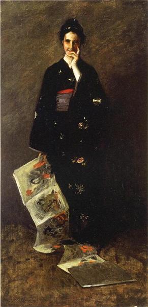 The Japanese Book by William Merritt Chase Japonism Art dated 1900