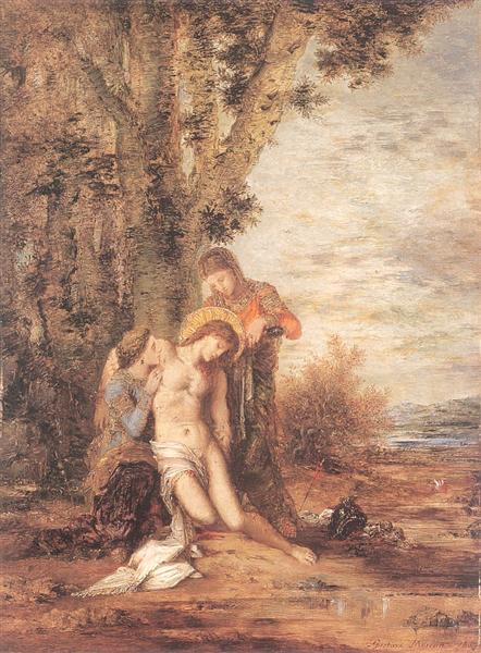 The Martyred St. Sebastian by Gustave Moreau Symbolism Art dated 1869