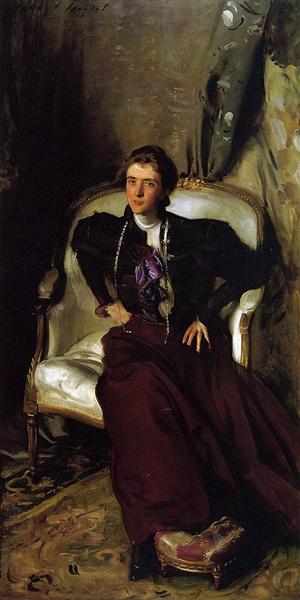 Portrait of Mrs Alice Brisbane Thursby by John Singer Sargent Realism Art dated 1898