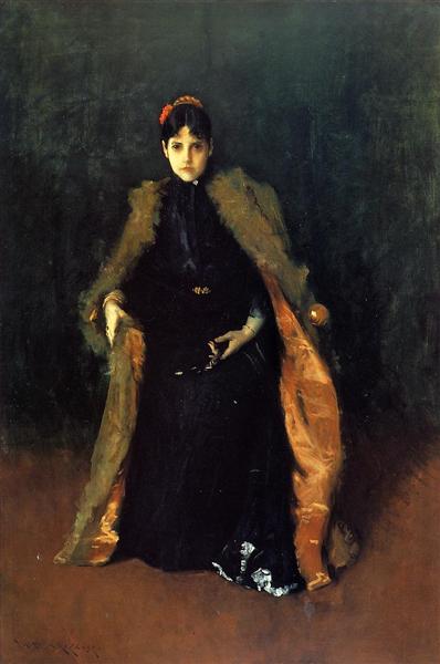 Portrait of Mrs.C. (Alice Gerson Chase) by William Merritt Chase Impressionism Art dated 1895