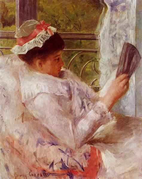 The Reader by Mary Cassatt Realism Art dated 1878