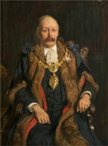 William Bolton, JP, Mayor of Warrington by James Charles Realism Art dated 1905