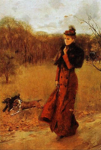 Walking in the Park in Naples. Capodimonte by Giovanni Boldini Realism Art