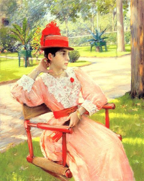 Afternoon In The Park by William Merritt Chase Impressionism Art dated 1890