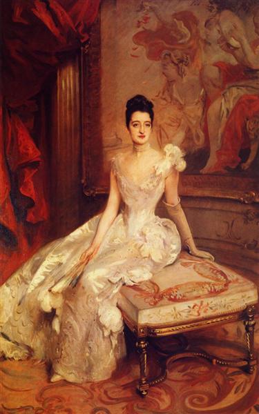 Mrs. Hamilton McKown Twombly (Florence Adele Vanderbilt) by John Singer Sargent Realism Art dated 1890