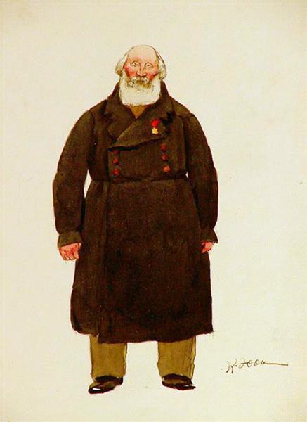 Sketch of Theatre costume by Konstantin Yuon Art Nouveau (Modern) Art