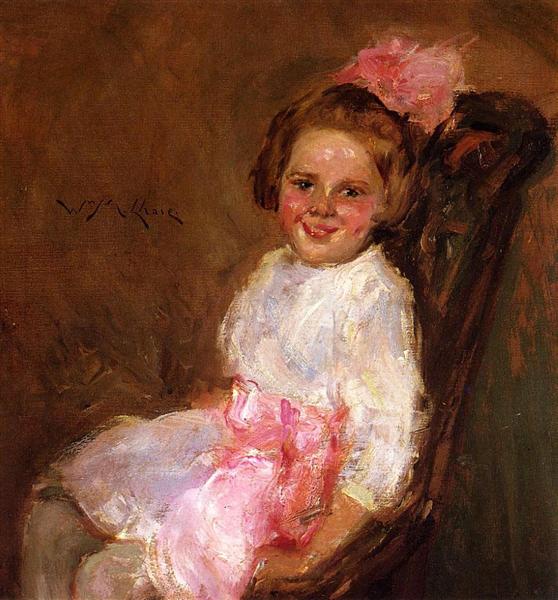 Portrait of Helen, Daughter of the Artist by William Merritt Chase Impressionism Art dated 1900