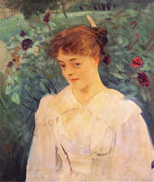 Elsie Palmer by John Singer Sargent Impressionism Art dated 1890