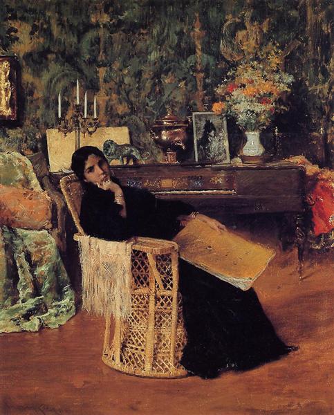 In the Studio by William Merritt Chase Impressionism Art dated 1892