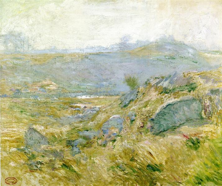 Upland Pastures by John Henry Twachtman Impressionism Art dated 1899