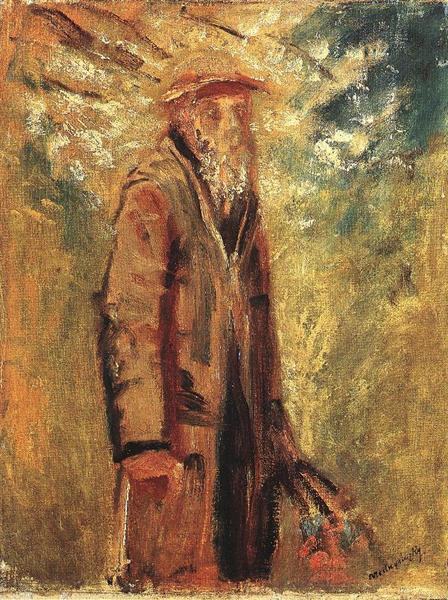 Old Man by Laszlo Mednyanszky Impressionism Art dated 1918