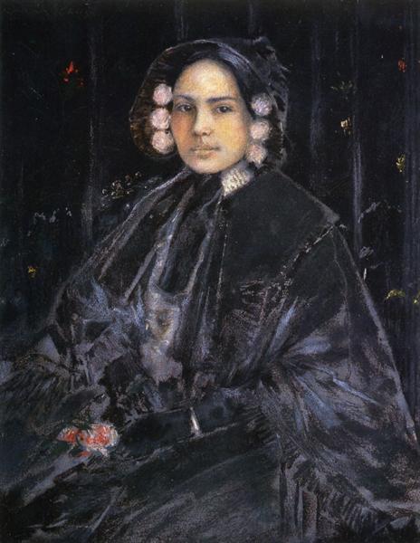 Portrait of Mrs. Julius Erson by William Merritt Chase Impressionism Art dated 1890