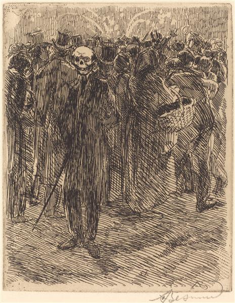 In the Crowd by Paul-Albert Besnard Impressionism Art dated 1900