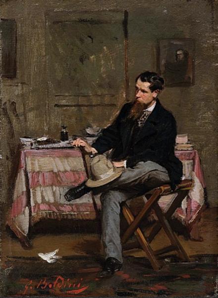 The Painter Vincenzo Cabianca by Giovanni Boldini Realism Art dated 1909