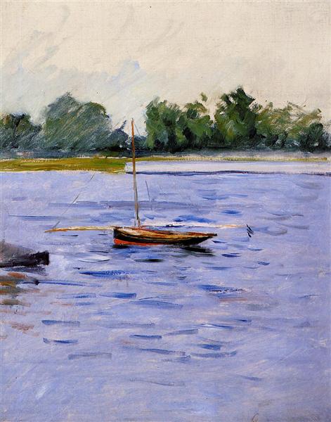 Boat at Anchor on the Seine by Gustave Caillebotte Impressionism Art dated 1891